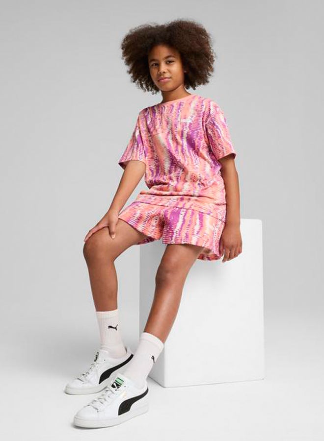 بوما تيشيرت بطبعات طبيعية أساسية للشباب . - Image 3